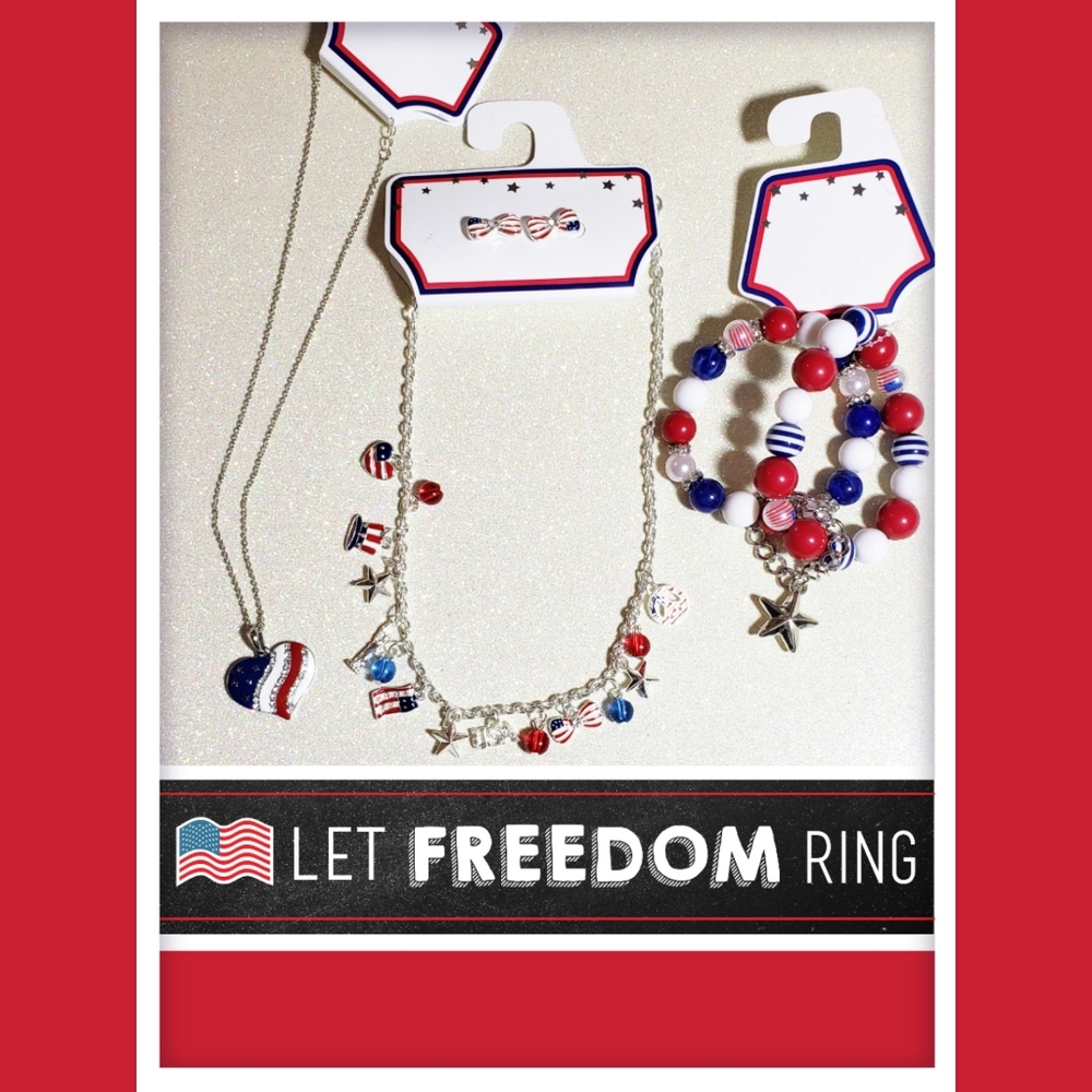 PATRIOTIC JEWELRY, NECKLACES & Bracelets